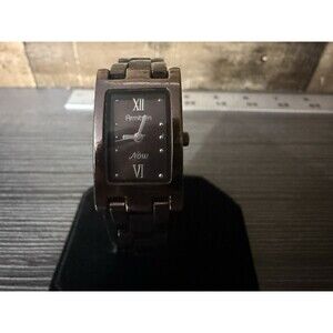 Vintage Black Cherry Dial Armitron Watch Stainless Steel New Battery